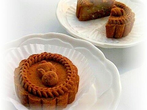 焼かない♪チーズケーキ風ビスコフ月餅